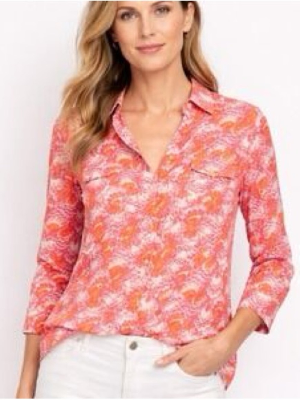 J. McLaughlin‎ pink linen top